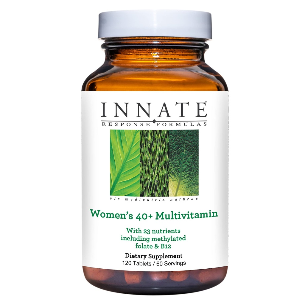 Formula di risposta innata Donna 40+ Multivitamina - Multivitamina quotidiana per le donne 40 e oltre - Include Folato e B12 metilato - Fatto senza 9 allergeni alimentari - 120 compresse (60 Serve)