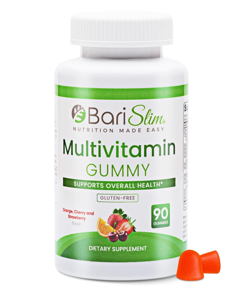 BariSlim Bariatric Chewable Multivitamin Gummies - Specialmente formulato Gummy Vitamin per i pazienti Dopo la perdita di peso Chirurgia - Facile da Digerire & Great Tasting Frutta Sapori | 90