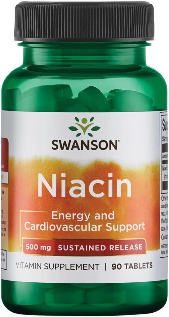 Swanson rilascio prolungato niacina 500 milligrammi 90 schede