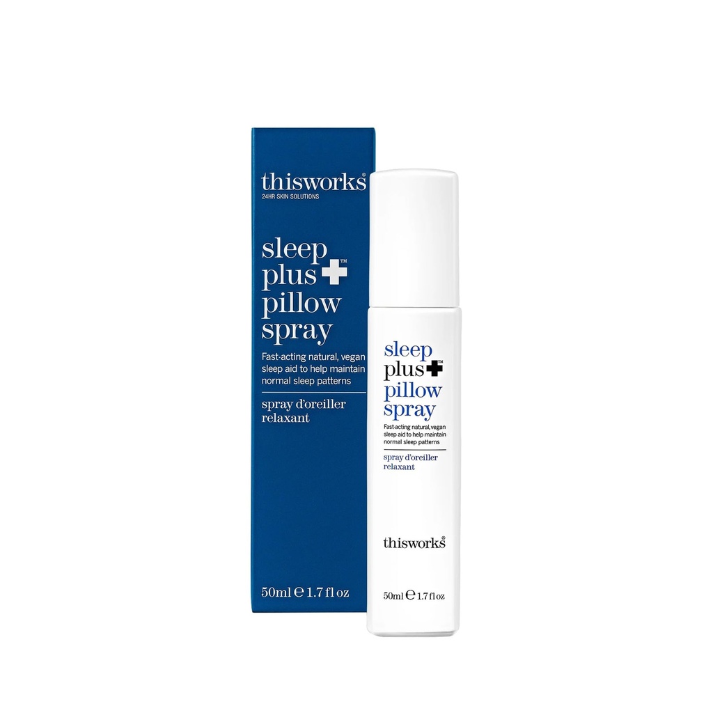Ce spray d'oreiller Sleep Plus, 50 ml - Spray de sommeil activé par mouvement, infusé de lavande, de camomille et de vétivert - Spray d'oreiller scientifique conçu pour aider les personnes sans repos