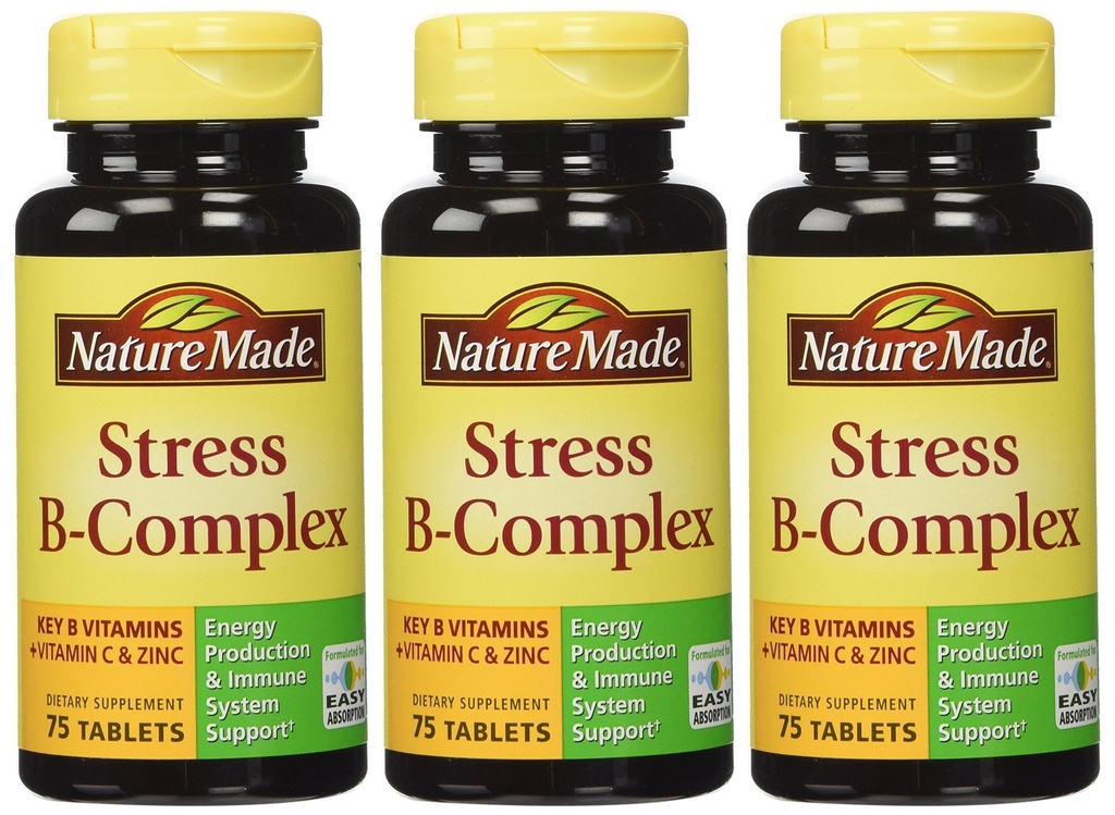 Natur Made Stress B Complex W Zink Größe 75ct (Pack mit 3) 225 ct Gesamt