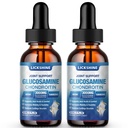 2 Packung Glucosamin Chondroitin MSM Liquid Drops - Extra Strength Joint Support Supplement für Erwachsene mit Quercetin Boswelia, Bromelain, Hyaluronsäure, antioxidative Immununterstützung (4 Fl oz)