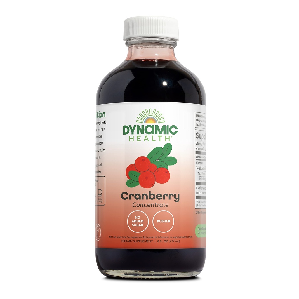 Dynamische Gesundheit reine Cranberry-Saft Konzentrat, Unsweetened, Natürliche Antioxidantien-Unterstützung, kein hinzugefügter Zucker, 8 Fl oz