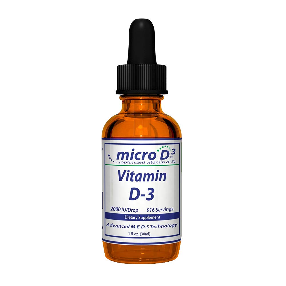 Nutrasal Micro D3 Vitamin D-3 Tropfen - Hohe Konzentration (2 Million IU's) Vitamin D3 mit Nanotechnologie und bis zu 10X mehr Absorption -1 oz (30 ml)