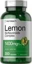 Horbäach Lemon Bioflavonoïdes Supplément de 1400 mg de 200 capsules Complexe avec Rutin et Hespéridin