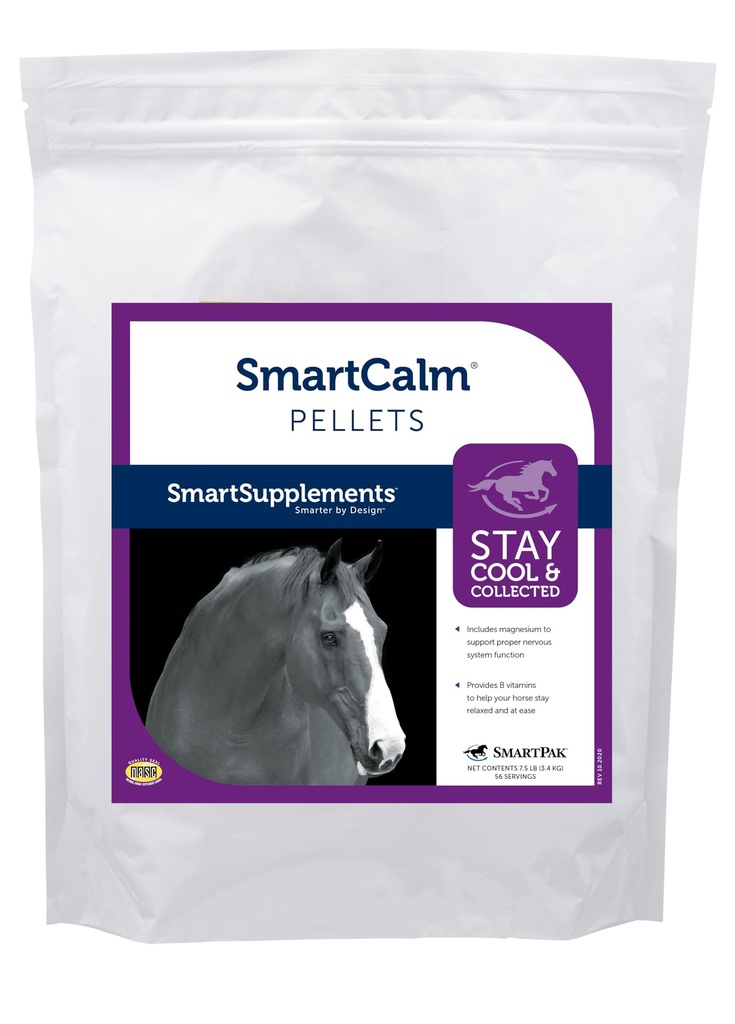 Supplément calmant de cheval SmartCalm Pellets Aucun supplément de sucre ou d'herbes ajoutés Supplément d'équidés , 56 portions