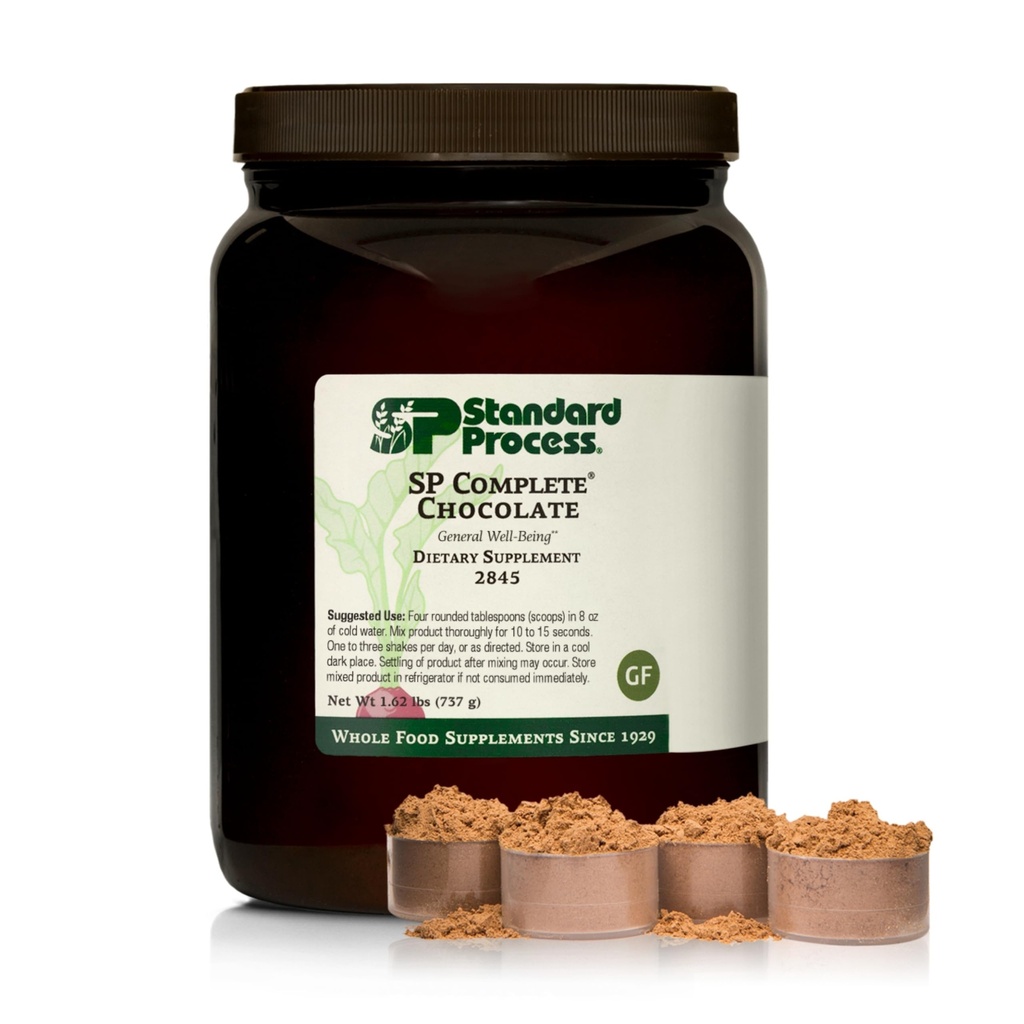 Standard Process Inc. SP Complete - Soutien immunitaire des aliments entiers, soutien du foie, antioxydant, avec protéines de riz, extrait de raisins et Choline - Végétarien, Chocolat - 26 Ounce