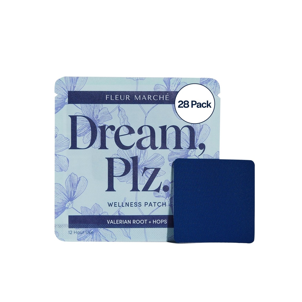 Fleur Marche Dream, Plz Botanical Sleep Patch - Besser ZZZ mit Valerian Root, L-Theanine, Lavender Oil & Hops - Natural Sedative - Hochverfügbar - 28 Patches