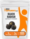 BulkSupplements.com Polvere di Estratto di Radish Nero - Supplemento di Radish Nero Spagnolo, Supplemento di erbe - Vegan & Gluten Free, 1g per Serving, 1kg (2.2 lbs) (Pack of 1)
