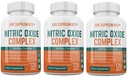 3 bouteilles Complexe d'oxyde nitrique 3500mg par portion L-Arginine HCL AAKG AKG Alpha Ketoglutarate Citrulline Malate 360 Capsules totales