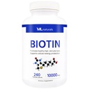 ML Naturals Biotin 10000 mcg 240 Gemüsekapseln. Unterstützt gesundes Haar, Haut, Nägel und Energieproduktion, NSF-zertifiziert & cGMP-Compliant