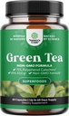 Capsules d'extrait de thé vert - 500mg Pure Leaf Supplément de caféine verte - EGCG, Extrait de caféine et Supplément de polyphénols pour le métabolisme sain Soutien pour les femmes et les hommes - Détox naturel - 60 Compte