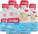 SlimFast Meal Replacement Shake, Original French Vanilla, 10g of Ready to Drink Protein, 11 Fl. Oz Bottle, 4 Count (Pack of 3) (Packaging May Vary)