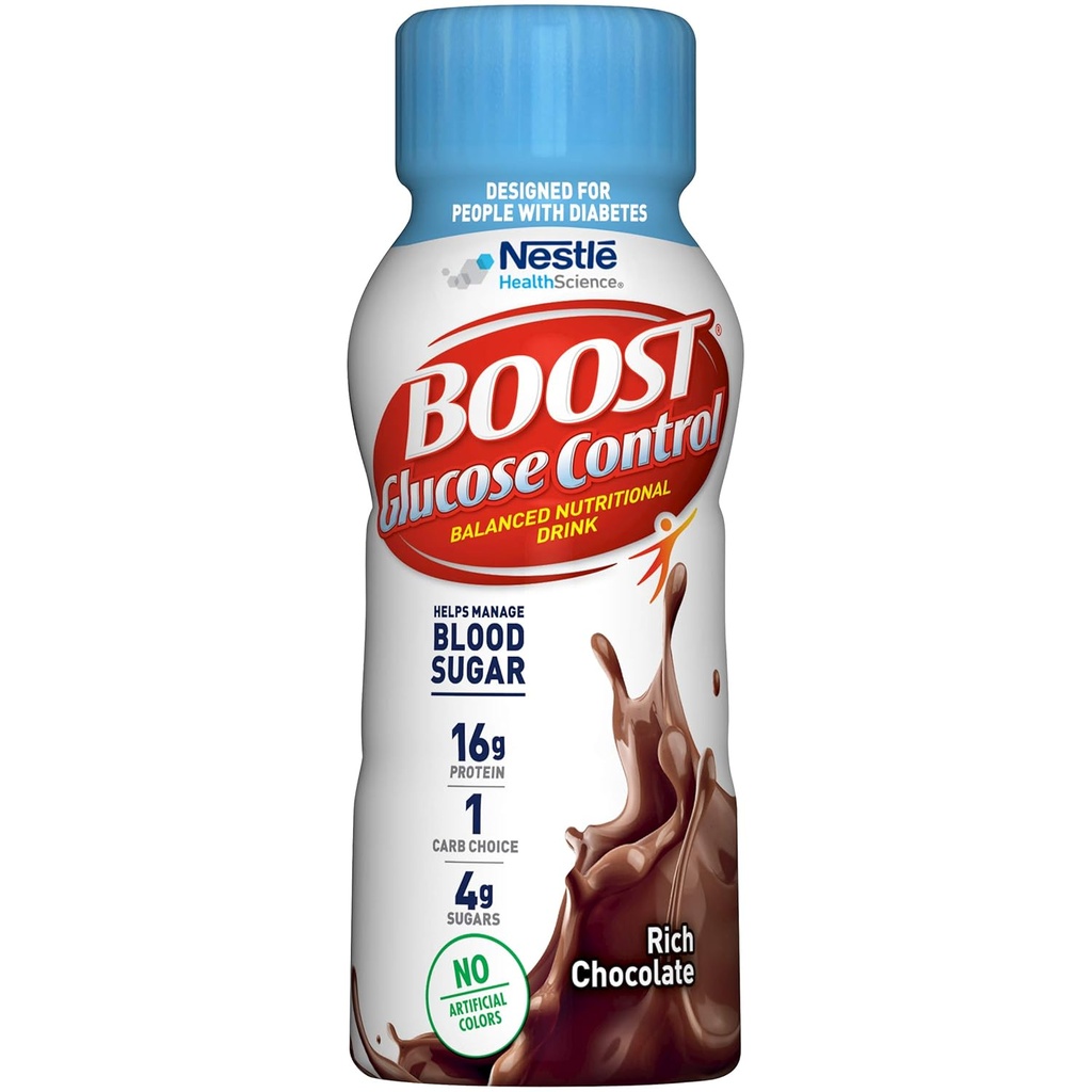 Boost Glucose Control Chocolat prêt à boire, 8 once (paquet de 24)