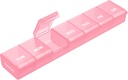 AUVON organizzatore settimanale di pillole con Design di apertura senza sforzo, Artrite Friendly Pill Box, BPA-Free Pill Organizer 7 giorni, Cute & Portable Pill Case per vitamine, integratori e farmaci
