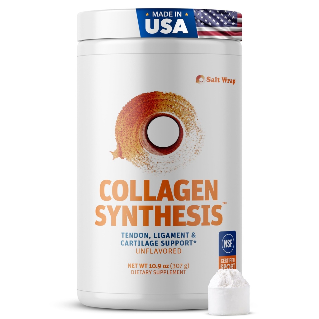 SaltWrap Collagen Synthesis - Collagen Peptide für Gelenke mit Fortigel, Tendoforte, Best Collagen Powder für Tendons, Ligaments und Cartilage Erholung und Reparatur, NSF zertifiziert für Sport