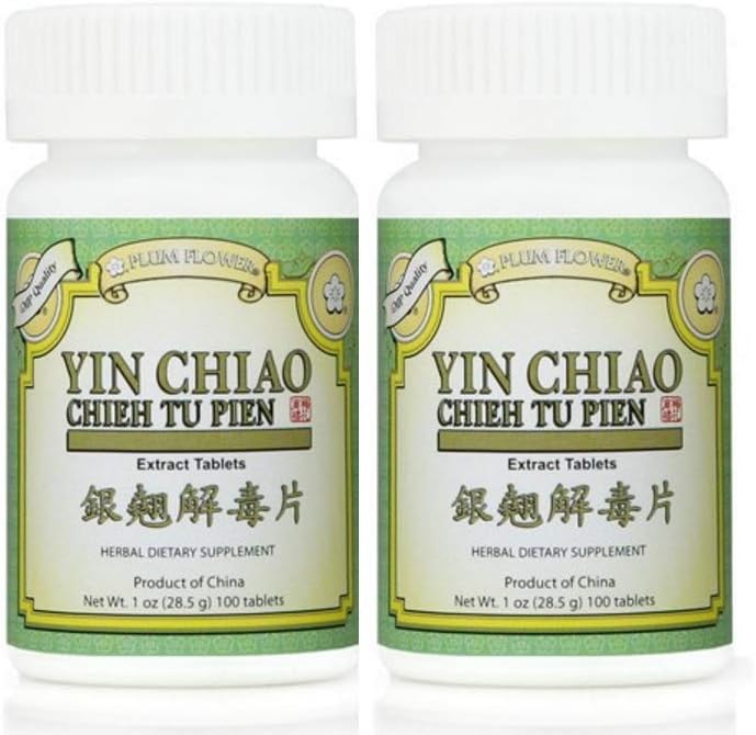 Plum Flower Yin Chiao Chieh Tu Extract, 100 Tabletten (2-Pack)