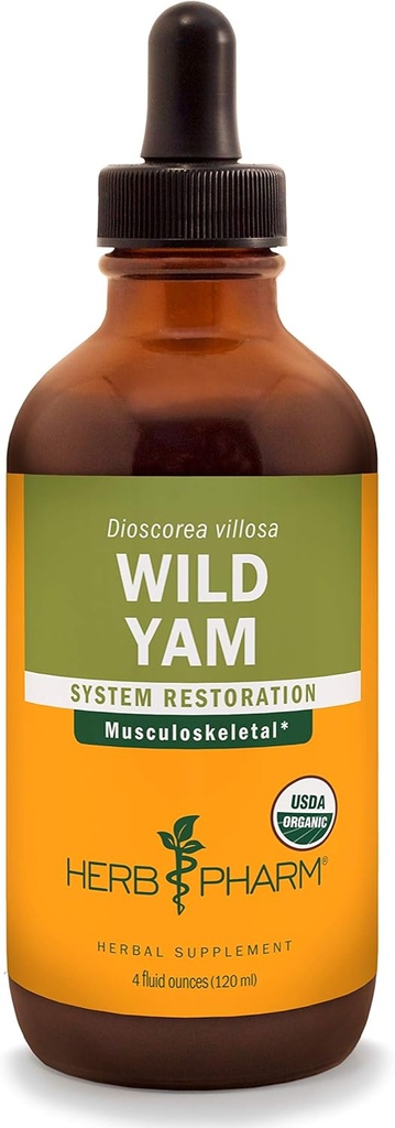 Estratto di liquido di Yam selvatico certificato di Herb Pharm per il supporto del sistema muscoloscheletrico - 4 once