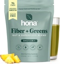 Mélange Gut & Superfood, Poudre de Verts avec Prébiotiques, Probiotiques, Fibre & Caféine Naturelle, Sans gluten, Sans sucre, Sans Lait, Vegan Non GMO Greens Superfood Poudre, 30 Srvgs