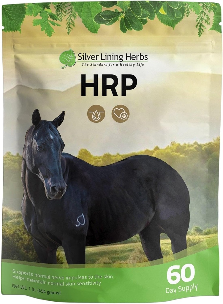 Silber Futter Kräuter HRP - unterstützt natürliche Nerve Impulse für die Haut des Pferdes - Fördert normale Hautempfindlichkeit - Hilft mit überaktiven Nerves - Kräuterergänzung für Pferde - 1 lb Tasche