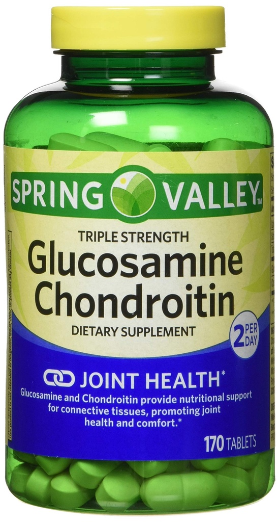 Spring Valley - Glucosamine Chondritine, Triple Strength, 340 comprimés, Twin Pack