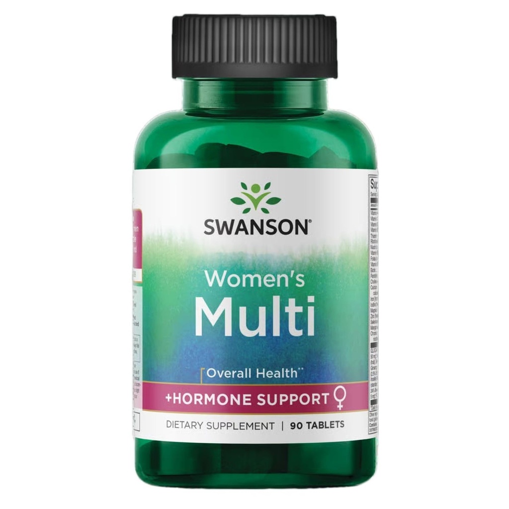 Swanson Multi Women's Prime Multivitamin Multimineral Energy Immune Hormone Balance Benessere Salute Supplemento 90 compresse (Tabs)