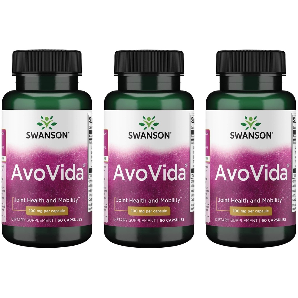 Swanson Avovida 100 Milligramme 60 Kapseln (3 Pack)