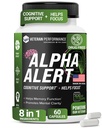 Alert alfa – Integratori di cervello di Veteran Owned per la memoria e la messa a fuoco – Integratori di memoria Nootropici senza latte e senza glutine - 60 capsule vegetali