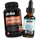 Schilddrüsen-Unterstützung & Adrenal Fokus Tropfen - Schilddrüsen-Ergänzungskomplex mit L-Tyrosin Selen-Iodin & Organic Adrenal-Unterstützung Ergänzungen Fokus Flüssigkeitstropfen - Natürliche Gehirn und Gedächtnis Fatigue Aufmerksamkeit