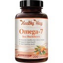 Acides gras purs Omega 7 200 Capsules 900mg Huile de Buckthorn Naturel, NON-GMO USA Fabriqué