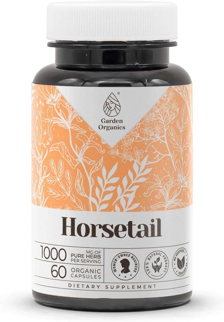 Pferdeschwanz 60 Kapseln | High-Potency Kräuter Nahrungsergänzungsmittel | Hergestellt mit Gemüse Kapseln und Pferdeschwanz (Equisetum arvense) Getrocknete Kräuter (60 Count)