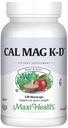 Maxi Health Men and Women 500 mg Calcium Supplement mit Vitamin D3 (2000 IU), Magnesium (250 mg) und Vitamin K2 (150 mcg) - Knochen, Zähne und Gelenkunterstützung - 120 Kapseln