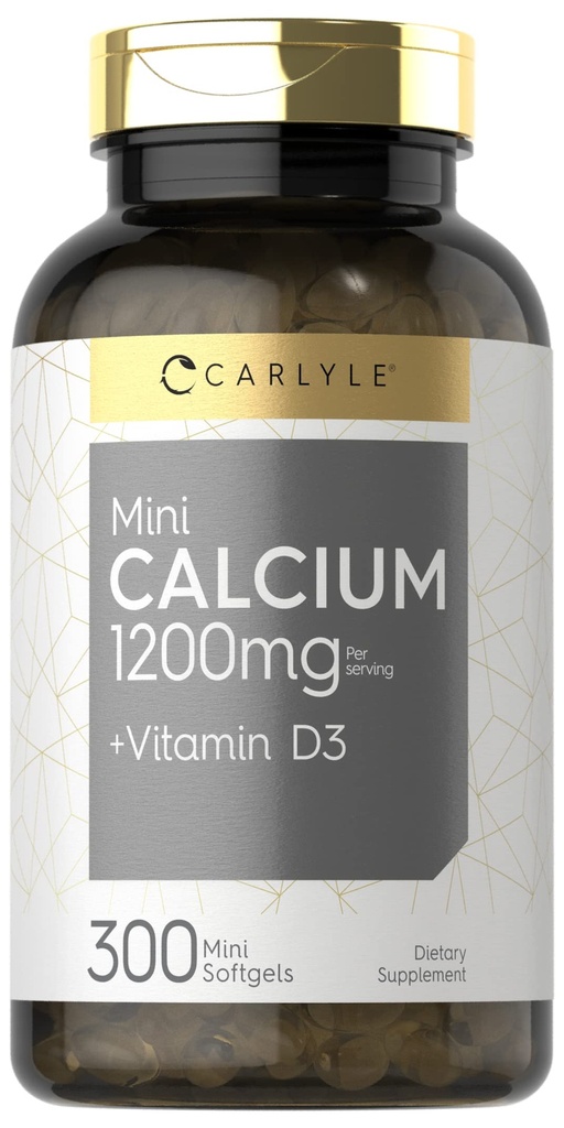 Carlyle Calcium 1200 mg avec la vitamine D3-300 Softgels
