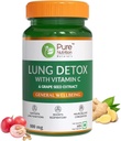 SENTA Pure Nutrition Lung Detox Supplemento con Natural Herbal Blend of Vitamin C, Grapeseed & Vasaka Leaves Extract | Cleanser polmonare per la disintossicazione del polmone e della difesa immunitaria - 60 capsule di veg