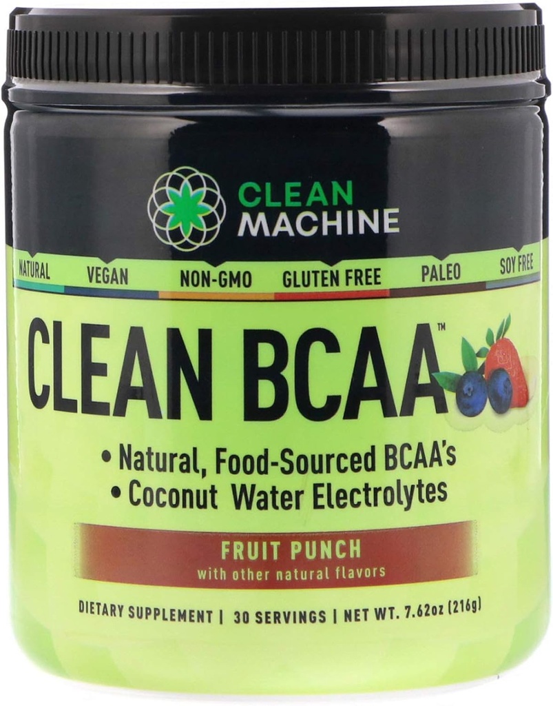 Saubere Maschine BCAA Fruit Punch Powder, 30Count