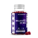 Vitamatic Melatonina 20mg Gummies per adulti, 30 Serve - 60 Conte - Supplemento non-Habit Forming