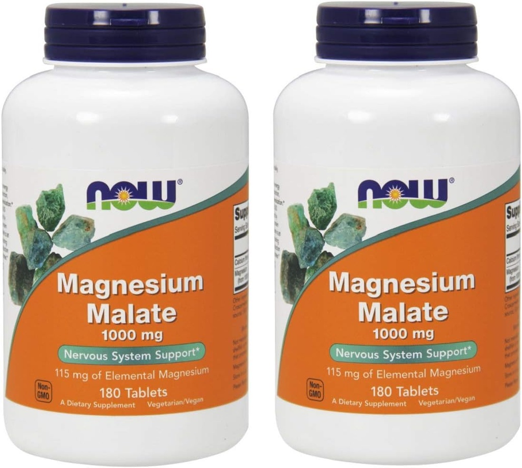 JETZT Magnesium Malat 1000mg, 180 Tabletten (Pack von 2)
