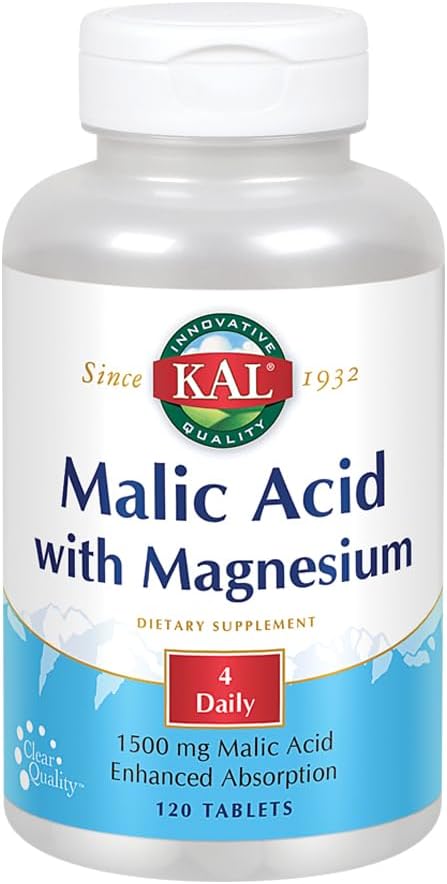 acido malico Kal con compresse di magnesio, 120 conte