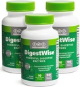 Enzymes digestifs DigestWise - 10 enzymes véganes puissantes pour soutenir le soulagement de la digestion, du gaz, du ballonnement et de la constipation - Keto Friendly - Testé en laboratoire - 90 capsules (3)