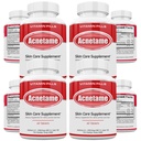 4 Pack- Integratori di vitamina per il trattamento dell'acne- Compresse di campione ormonale per eliminare la pelle grassa per le donne, gli uomini, gli adolescenti e gli adulti