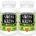 Swiss Kriss Herbal Laxative Tablets, natürliche Laxative für Constipation Relief, Senna Laxative, 250 Tabletten, (Pack von 2)