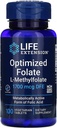 Life Extension Optimized Folate L-Methylfolate 1000 mcg Vegetarian Tablets 2 Pack
