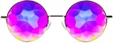 GloFX Imagine Kaleidoscope Glasss - Metal Frame - Rainbow Diffraction Rave EDM Festival