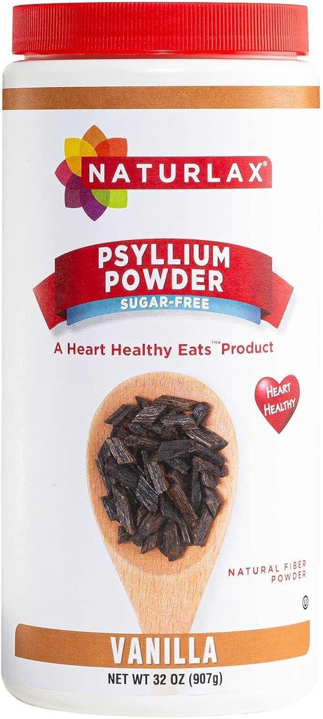 Zuckerfreies Psyllium Husk Fiber Powder, Vanille Flavored 32 oz