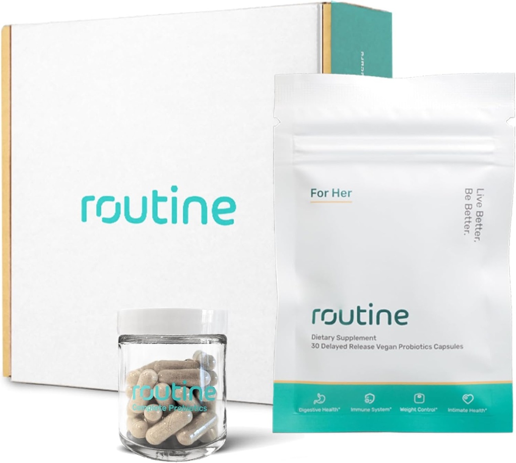Probiotici quotidiani delle donne di routine per la salute digestiva e femminile - 24 miliardi di CFU 30 capsule - Dairy Probiotici organici gratuiti per le donne - Vaso di vetro libero
