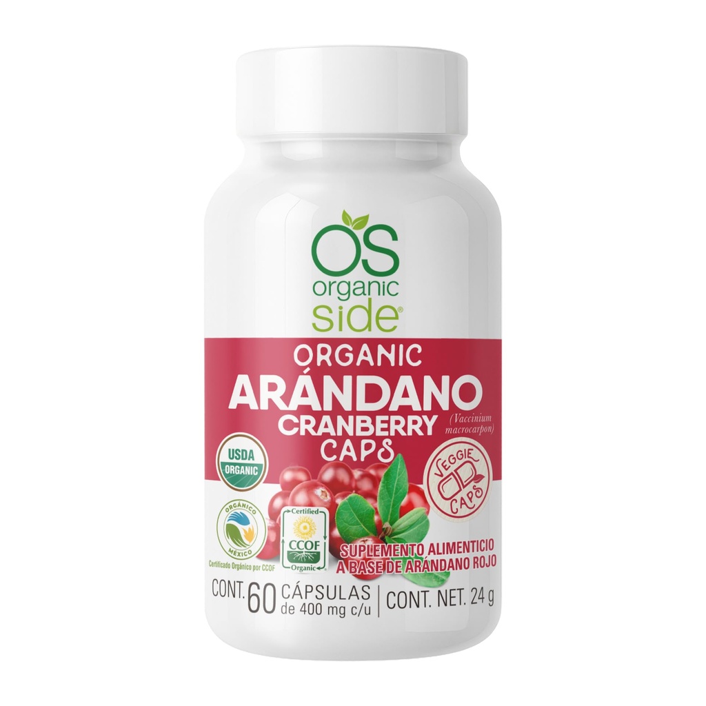Estratto di mirtillo biologico 60 - Prevenzione di UTI - Certificato USDA - Non OGM - Vegan