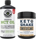 Left Coast Performance 100% Kokosnuss MCT Öl Flüssigkeit, 32oz + Käsekuchen Keto Meal Ersatz Shake, 16oz