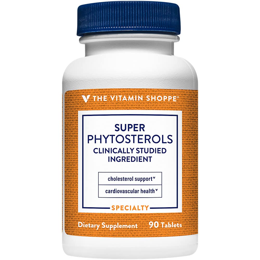 La Vitamine Shoppe Super Phytostérols 900MG, soutient la santé cardiovasculaire, soutient les niveaux de cholestérol déjà dans la gamme normale (90 comprimés)