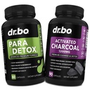 Body Detox Cleanse & Charcoal Capsules - Intestinal Digestive Support Supplements für Stomach Gut Health - Pro Gut Health Intestine Supplement Binder Stomach - Wormwood Black Walnut Complex & Cloves