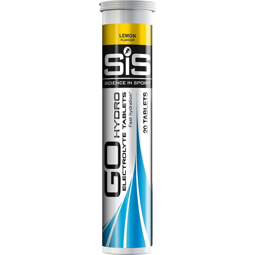 SIS Hydro Elektrolyt Trinktabletten, Elektrolyt Tabs für Hydration, Enhanced Endurance Sports Drink für Laufen, Radfahren, Triathlon, Zitronen - 20 Tablets - 1 Pack